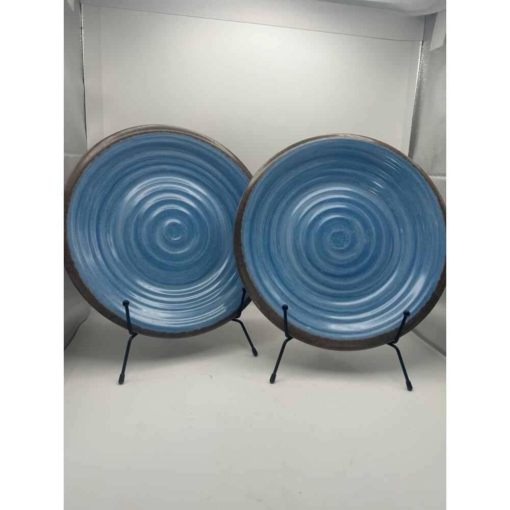 melamine dinner plates By Ellama, Rippled Tides Design.